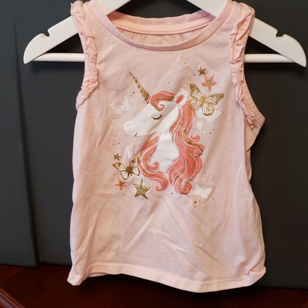 Girl's unicorn sleeveless shirt